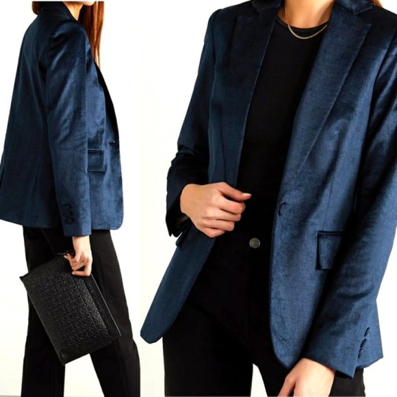 frame denim blazer